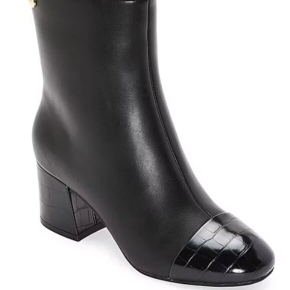 NWB Liz Claiborne Womens Kendale Block Heel Booties Black Size 8.5 MSRP $100 - Picture 1 of 4